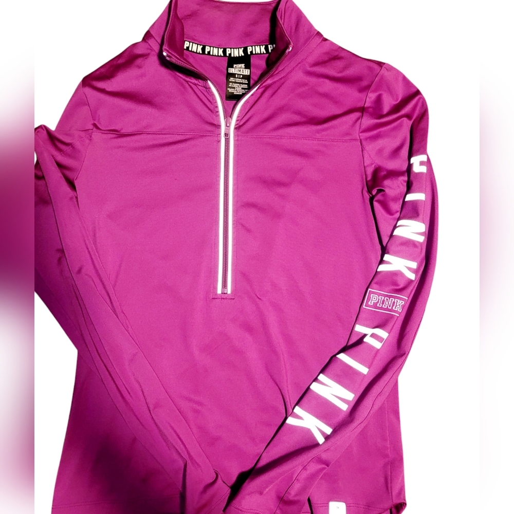 PINK QUARTER ZIP JACKET SIZE S